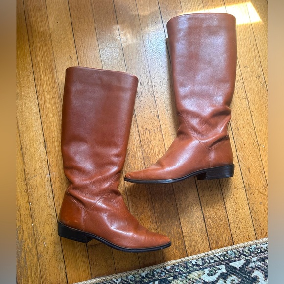 Leather Knee-High Boots - Vintage - Picture 1 of 4